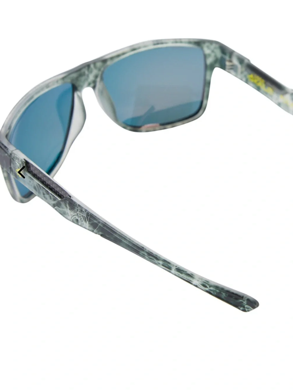 Men's Polarized Sunglasses — Gray Marble Frame with Pink-Orange Mirror Lenses
